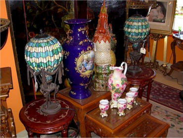 antique vase display