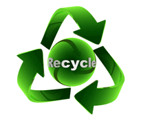 recycle logo in green